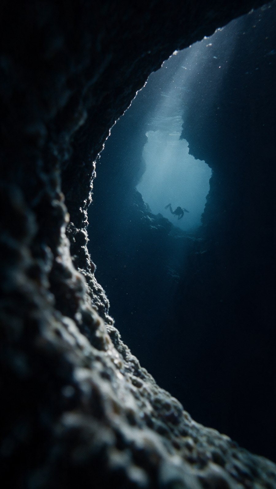 Editorial photography — underwater cave